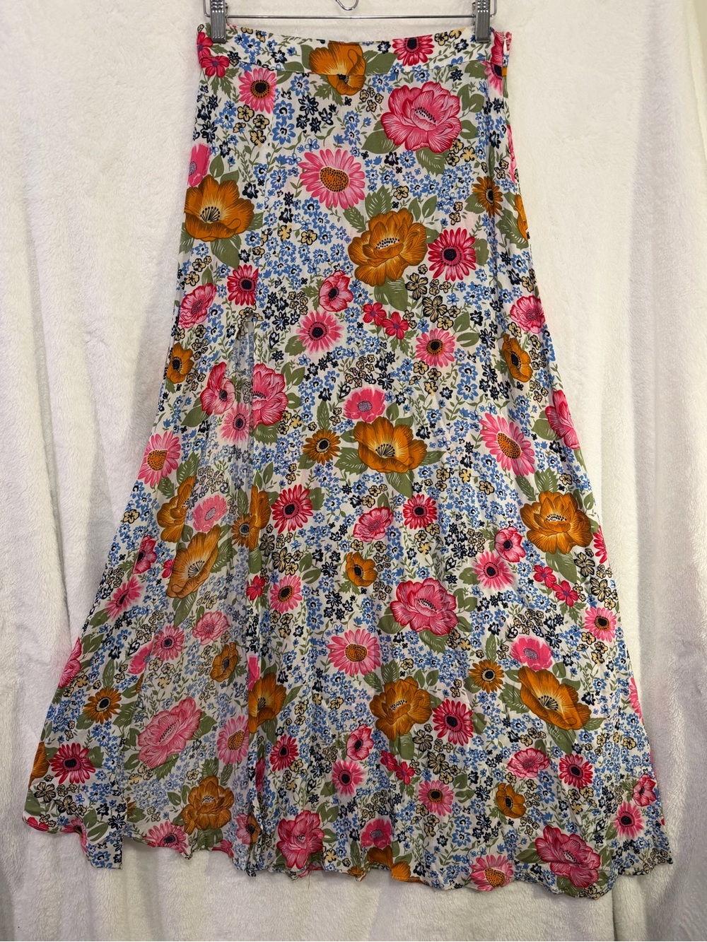 XIX Palms Honolulu Maxi Skirt Floral Print Tropical Beach Vacation Size 3 / M